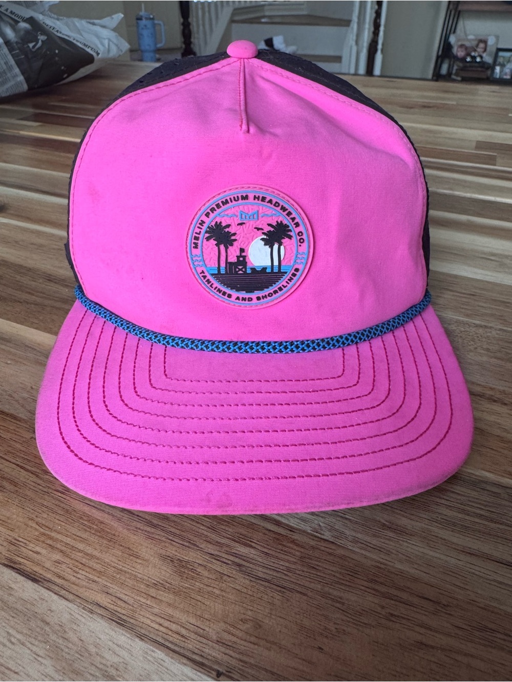 Melin Coronado Hydro Pink Trucker Hat with Beach Patch